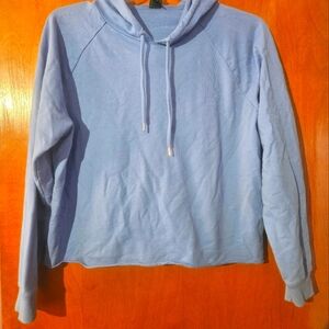 Wild Fable Sky Blue Cropped Hoodie